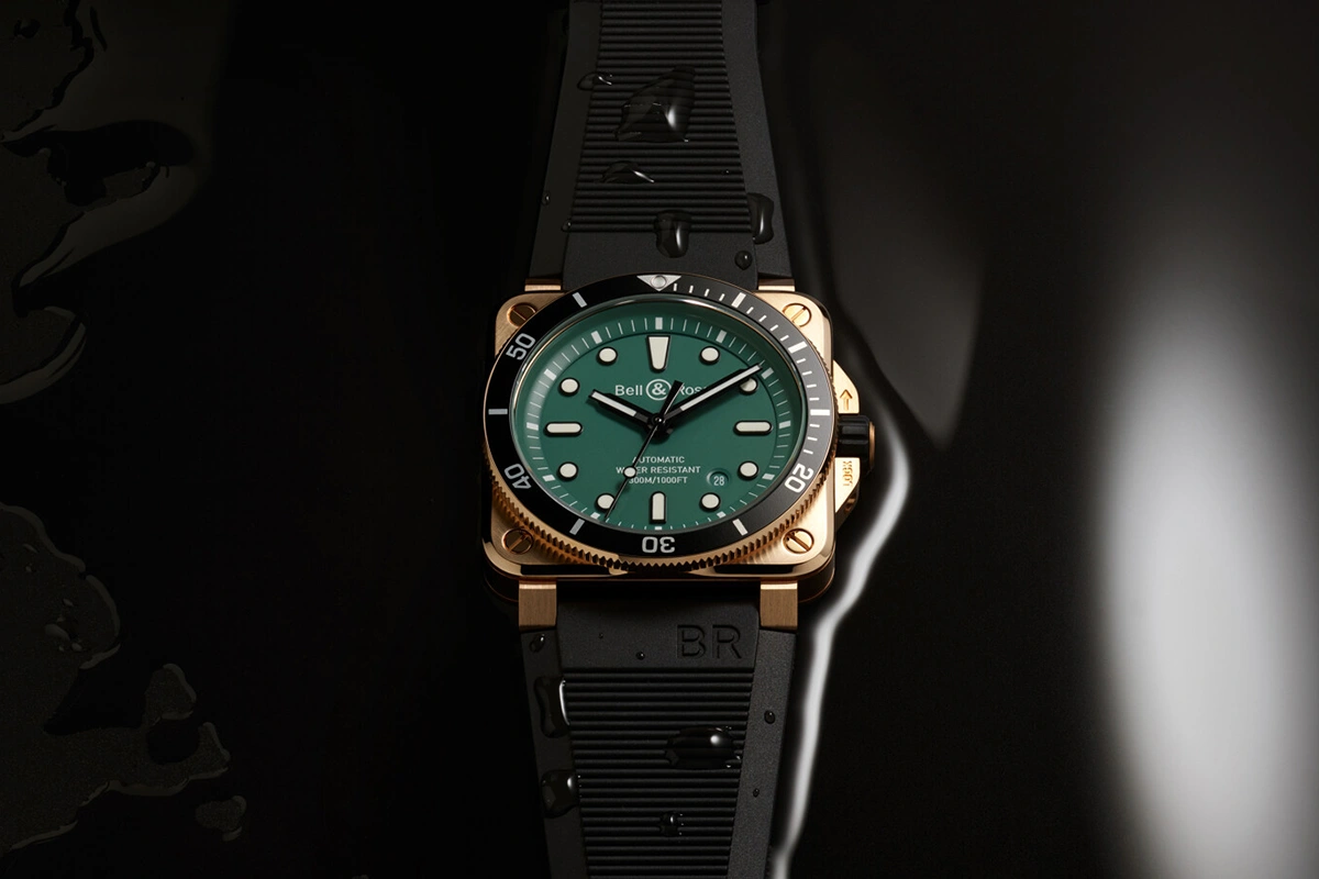 Bell & Ross Presents a Black & Green Bronze: The BR 03-92 Diver - Cortina Watch Malaysia