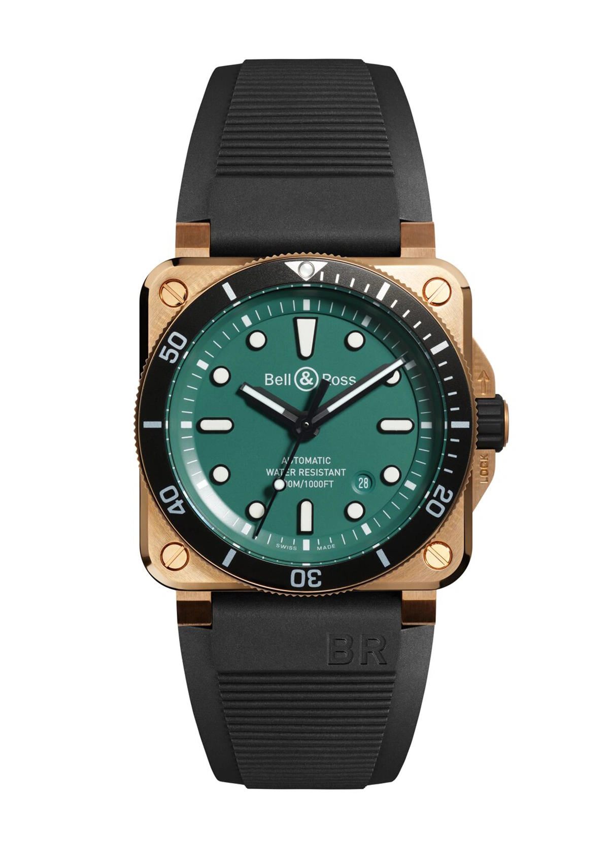 Bell & Ross Presents a Black & Green Bronze: The BR 03-92 Diver - Cortina Watch Malaysia