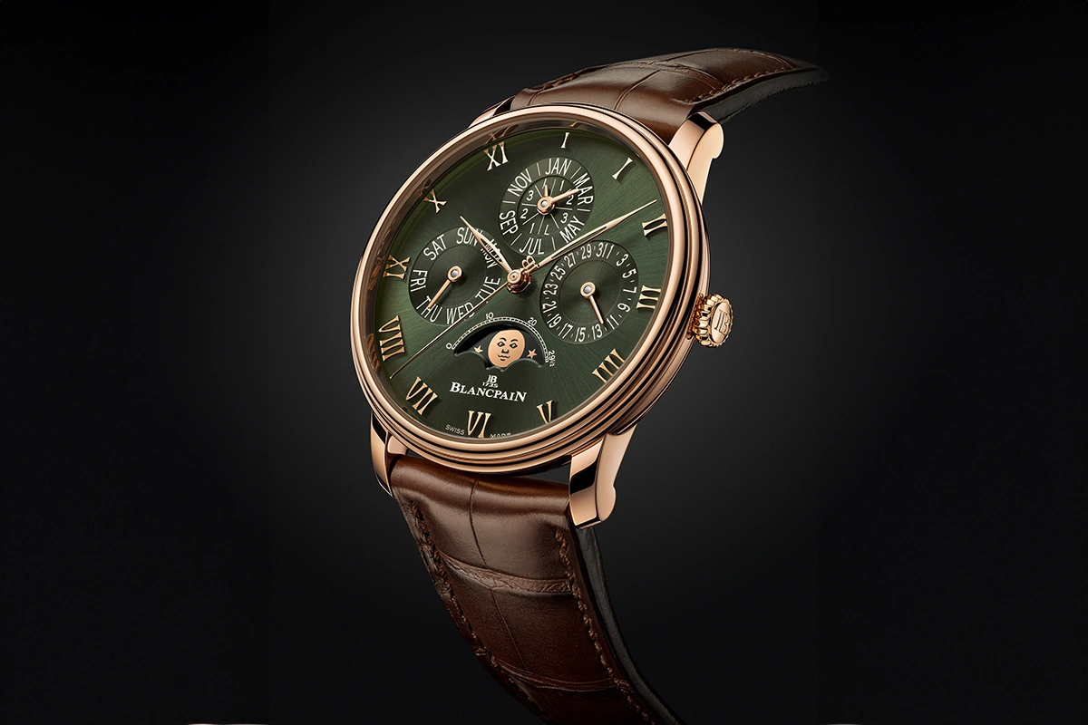 Blancpain Adorns Its New Villeret Quantième Perpétuel with An Intense Green Dial Inspired by The Forests Of Le Brassus - Cortina Watch Malaysia