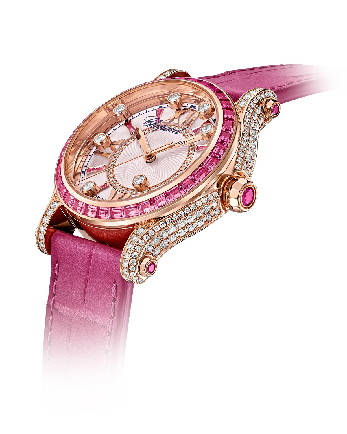 Chopard Presents Happy Sport Rose De Caroline in Ethical 18-Carat Rose Gold Set with Diamonds - Cortina Watch Malaysia