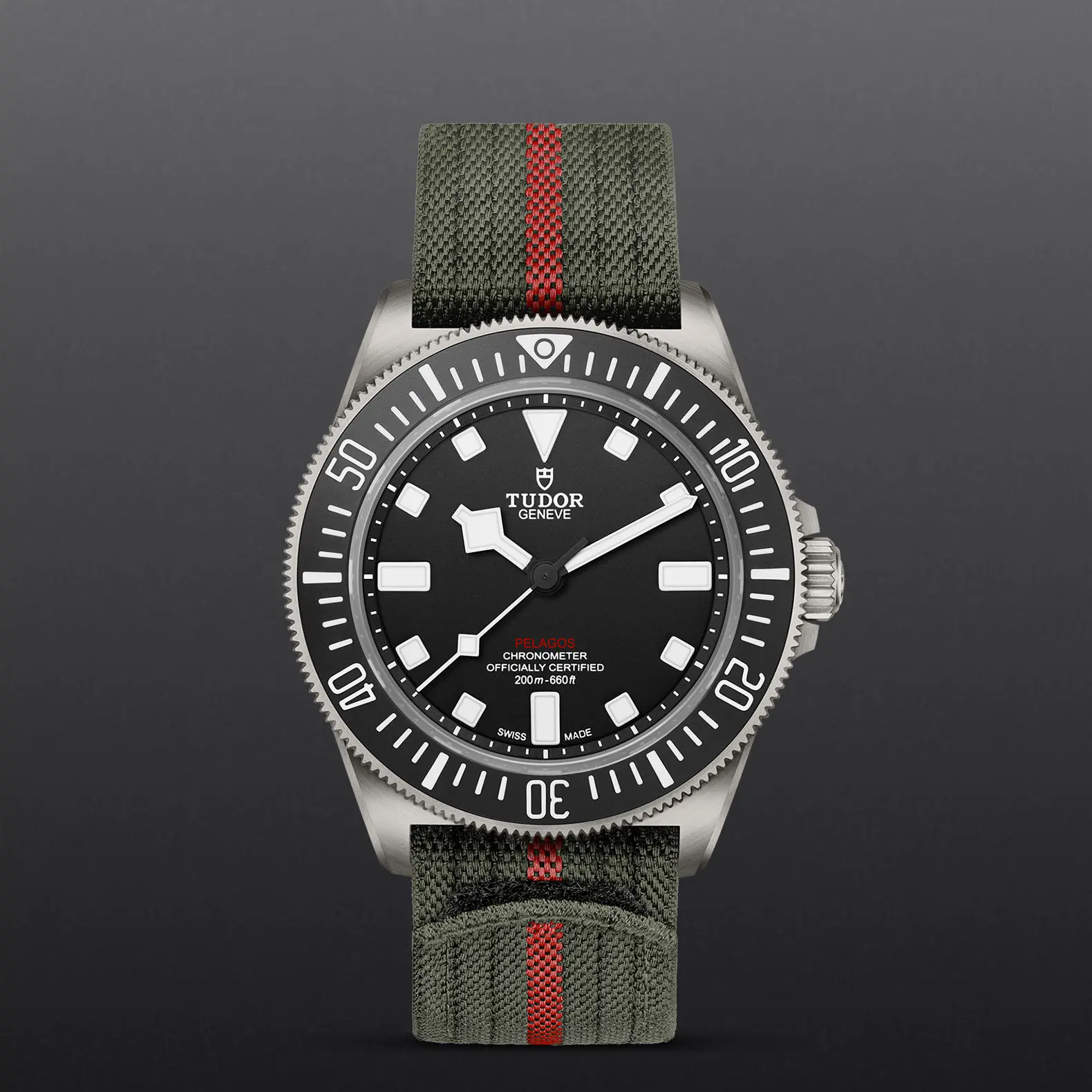 TUDORPelagos FXD领潜型FXD钛金属表壳，直径42毫米，厚12.75毫米，两端表耳距离为52毫米，磨砂处理 
 固定式表带杆 
 钢表壳底盖 - M25717N-0001 at Cortina Watch Malaysia
