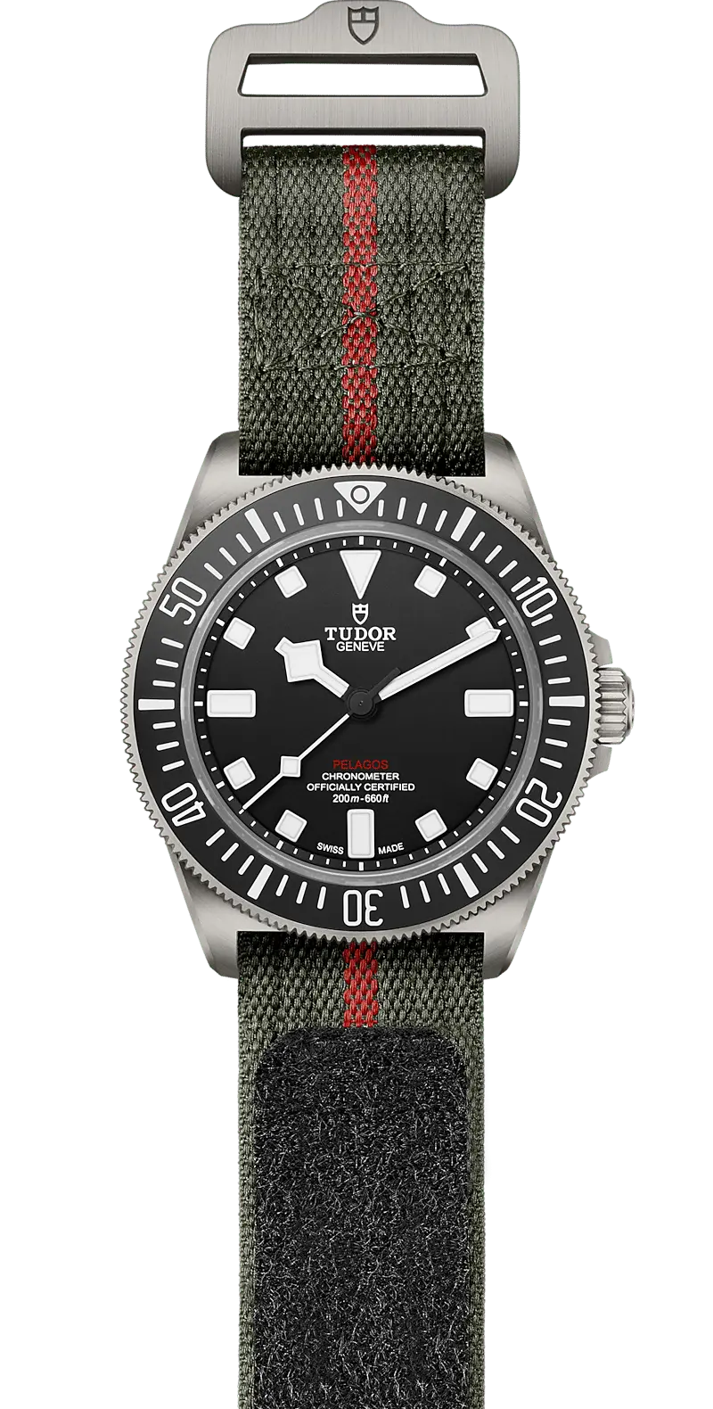 TUDORPelagos FXD领潜型FXD钛金属表壳，直径42毫米，厚12.75毫米，两端表耳距离为52毫米，磨砂处理 
 固定式表带杆 
 钢表壳底盖 - M25717N-0001 at Cortina Watch Malaysia