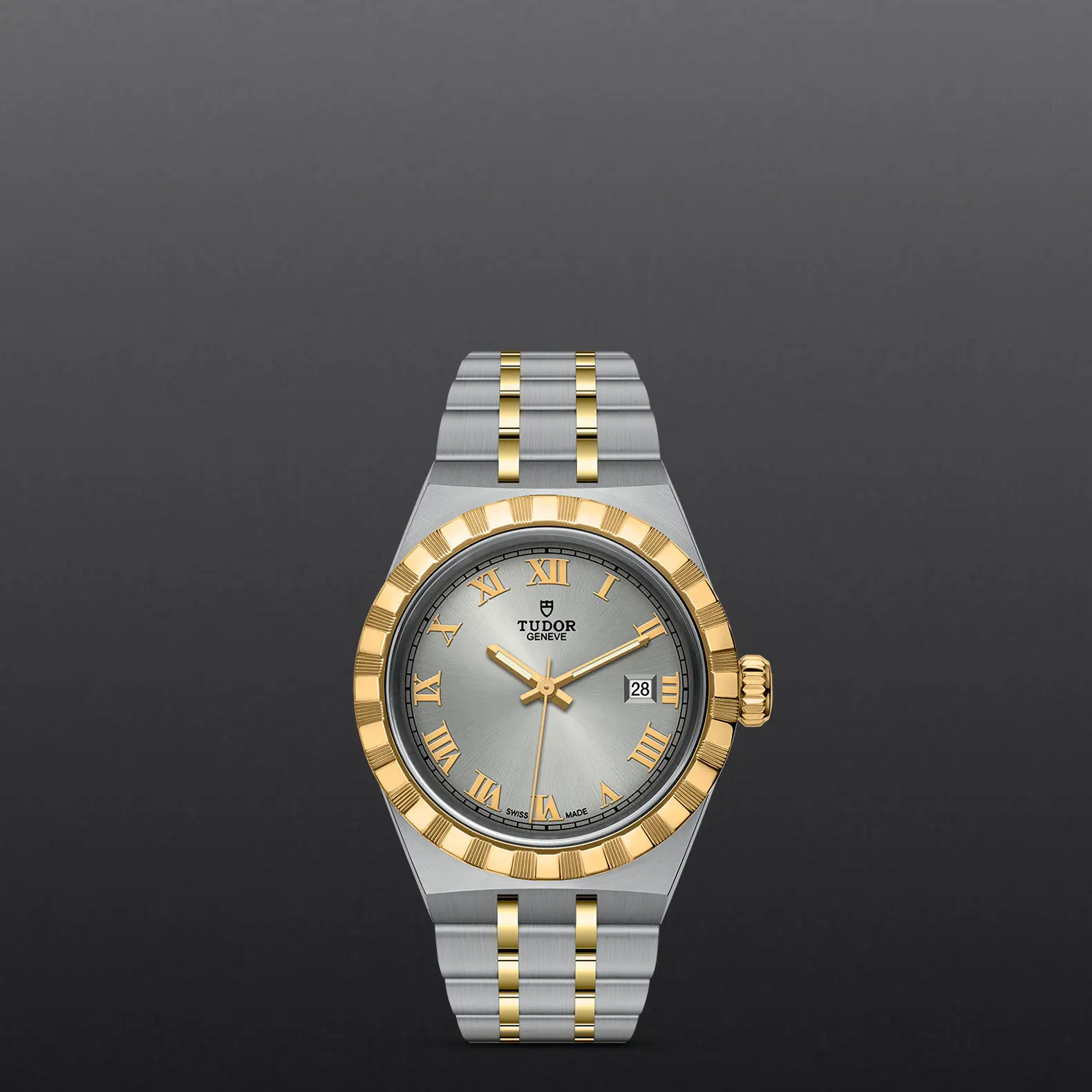 TUDORTUDOR Royal帝舵皇家系列磨光及磨砂钢表壳，直径28毫米 - M28303-0001 at Cortina Watch Malaysia