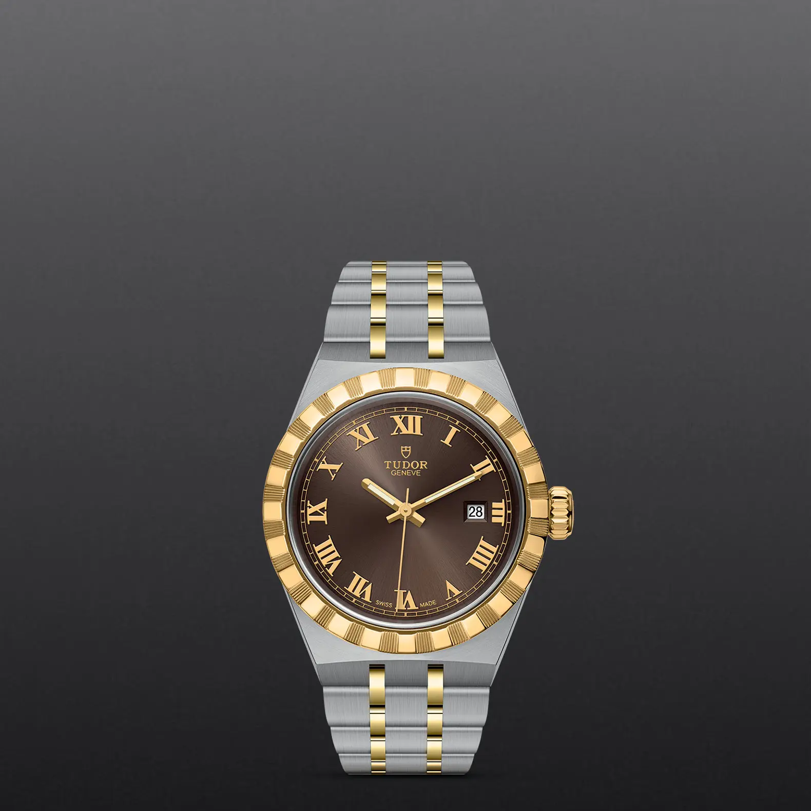 TUDORTUDOR Royal帝舵皇家系列磨光及磨砂钢表壳，直径28毫米 - M28303-0008 at Cortina Watch Malaysia