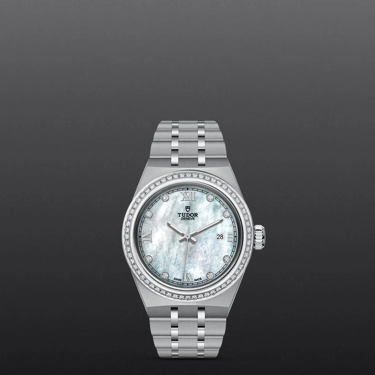 TUDORTUDOR Royal帝舵皇家系列磨光及磨砂钢表壳，直径28毫米 - M28320-0001 at Cortina Watch Malaysia