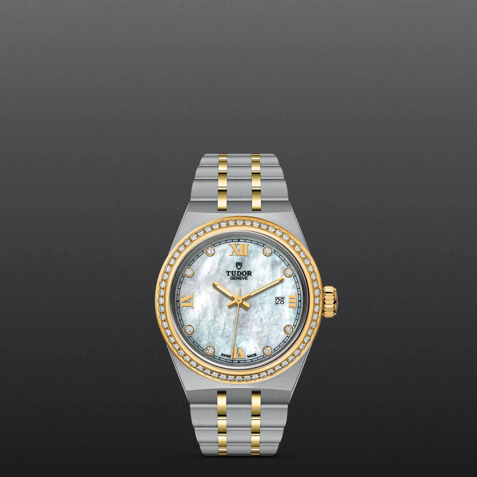 TUDORTUDOR Royal帝舵皇家系列磨光及磨砂钢表壳，直径28毫米 - M28323-0001 at Cortina Watch Malaysia