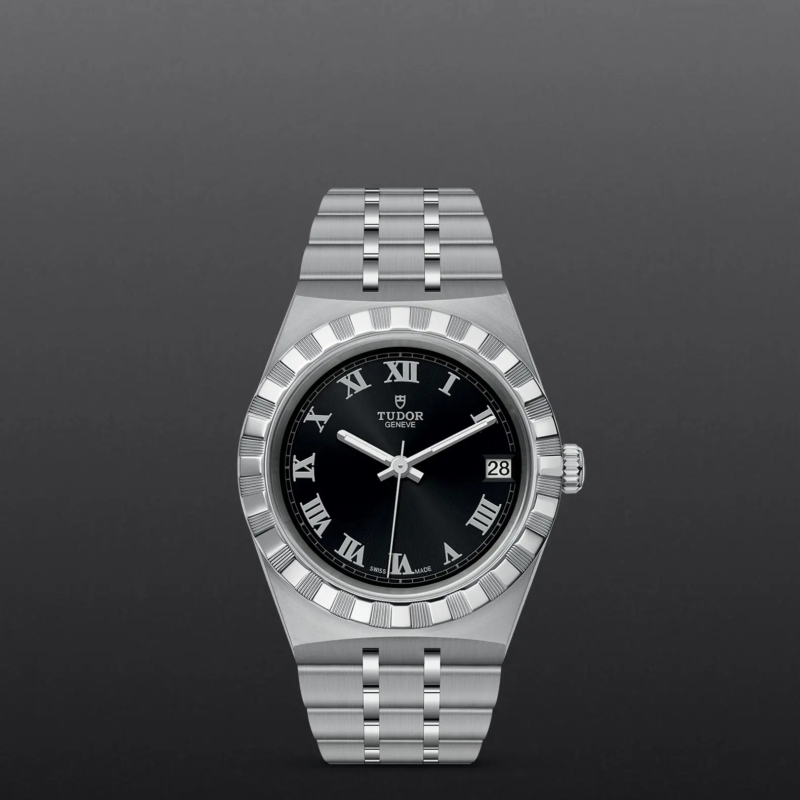 TUDORTUDOR Royal帝舵皇家系列磨光及磨砂钢表壳，直径34毫米 - M28400-0003 at Cortina Watch Malaysia