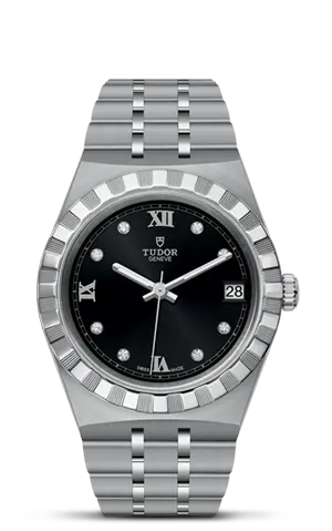 TUDORTUDOR Royal帝舵皇家系列磨光及磨砂钢表壳，直径34毫米 - M28400-0004 at Cortina Watch Malaysia