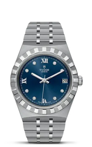 TUDORTUDOR Royal帝舵皇家系列磨光及磨砂钢表壳，直径34毫米 - M28400-0007 at Cortina Watch Malaysia