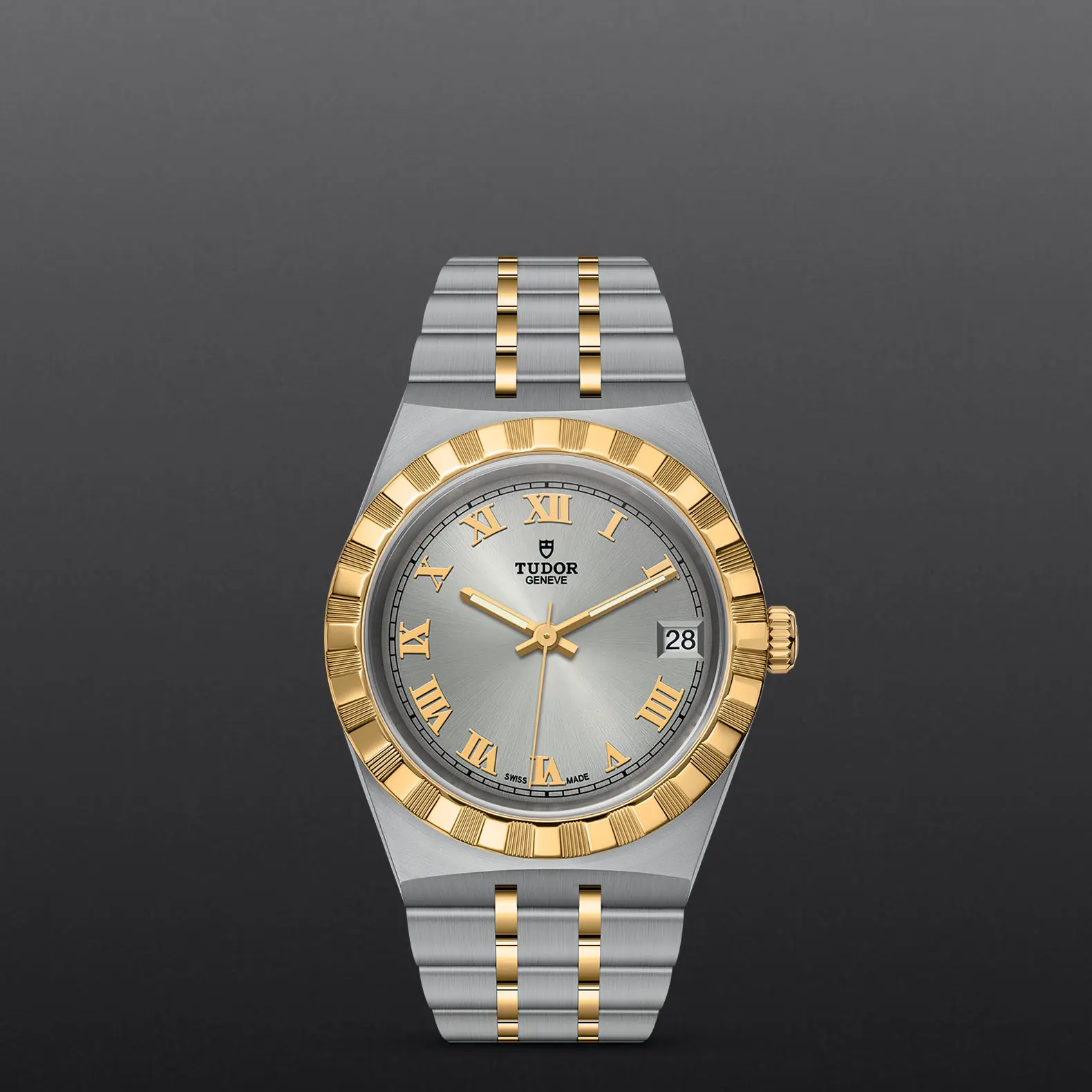 TUDORTUDOR Royal帝舵皇家系列磨光及磨砂钢表壳，直径34毫米 - M28403-0001 at Cortina Watch Malaysia