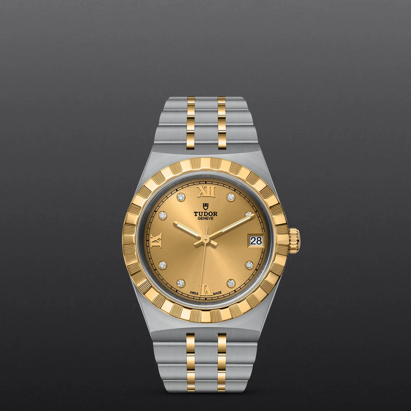 TUDORTUDOR Royal帝舵皇家系列磨光及磨砂钢表壳，直径34毫米 - M28403-0006 at Cortina Watch Malaysia