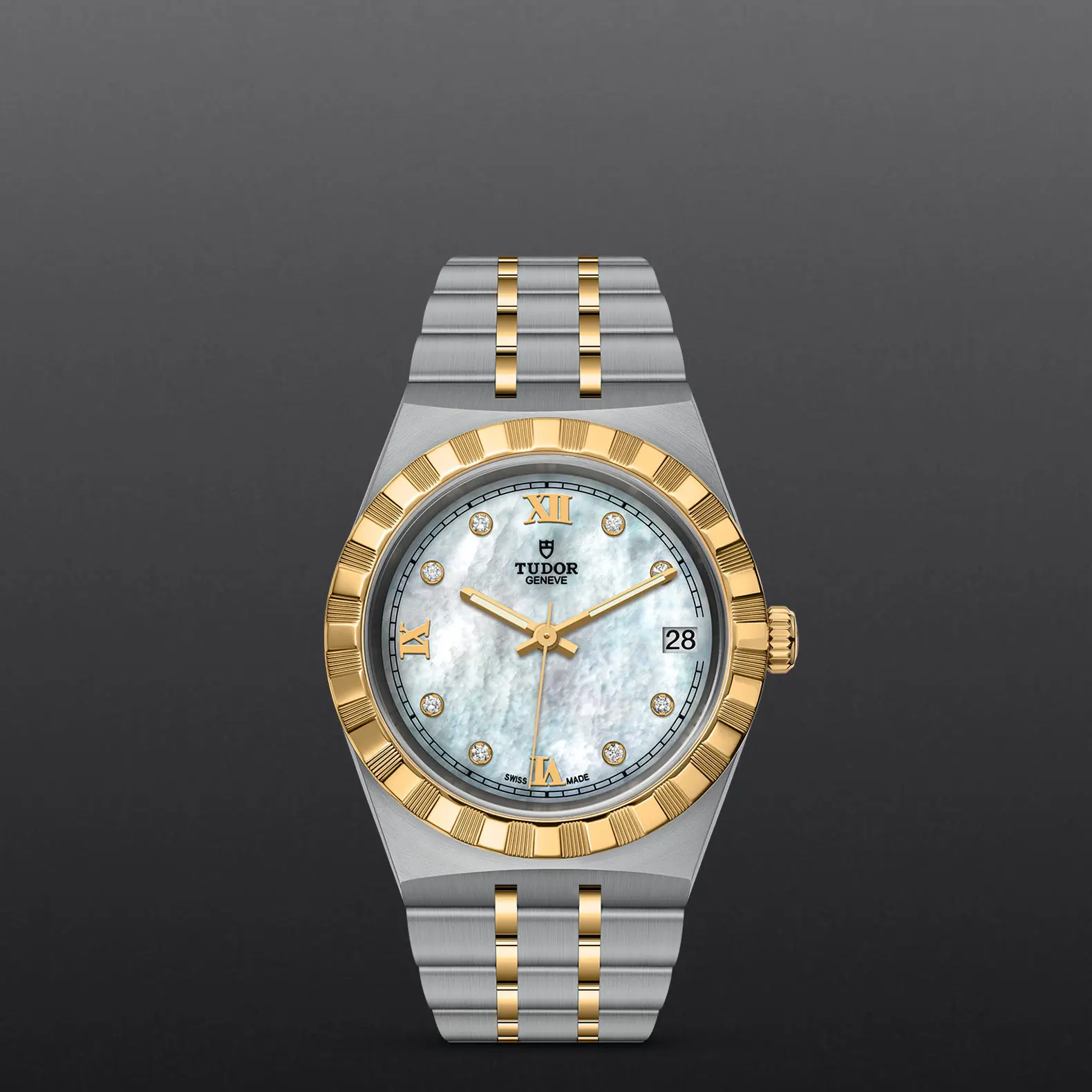 TUDORTUDOR Royal帝舵皇家系列磨光及磨砂钢表壳，直径34毫米 - M28403-0007 at Cortina Watch Malaysia