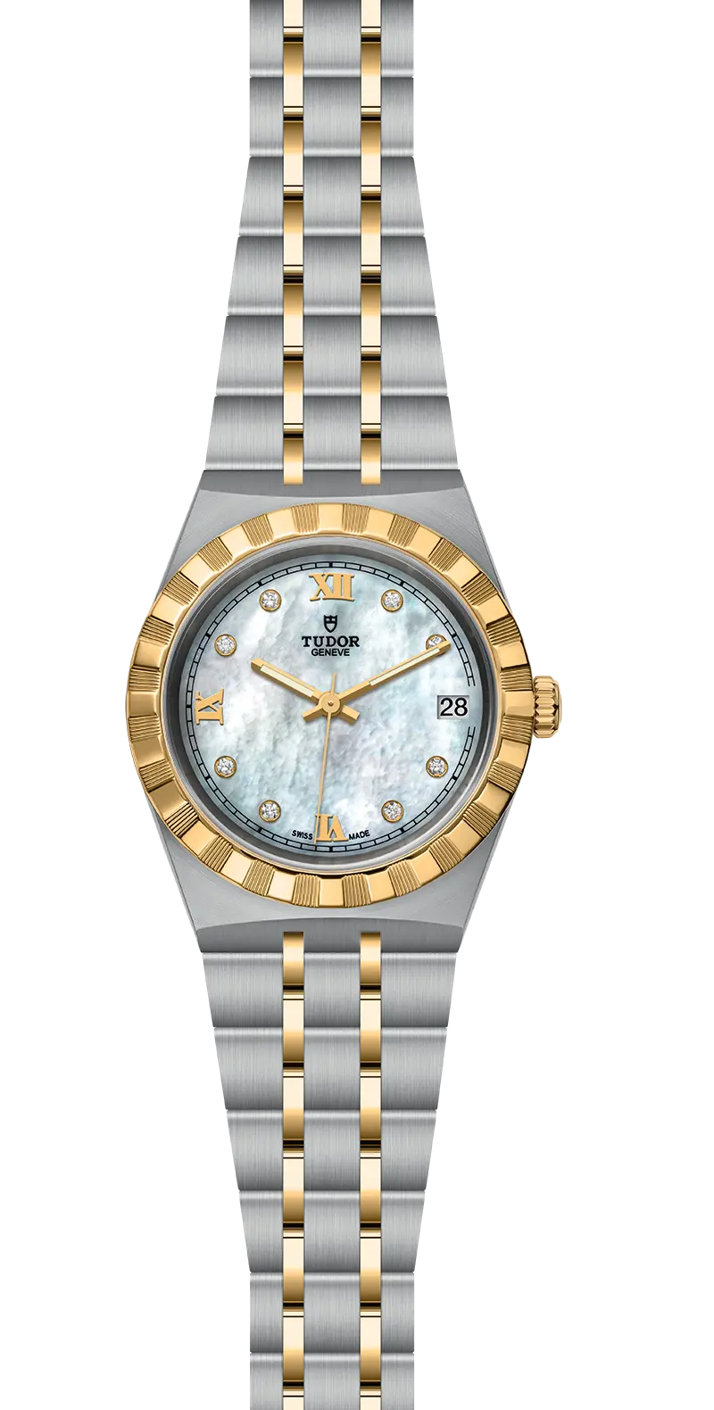 TUDORTUDOR Royal帝舵皇家系列磨光及磨砂钢表壳，直径34毫米 - M28403-0007 at Cortina Watch Malaysia