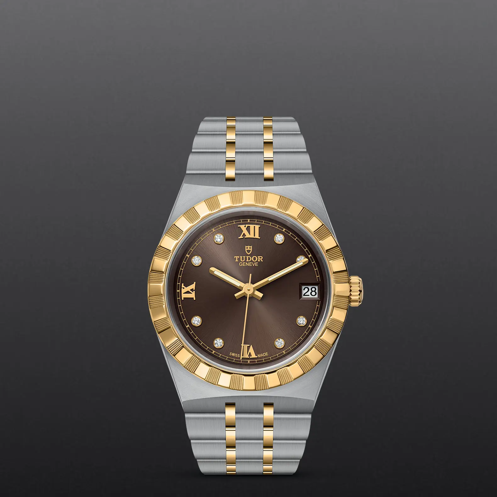 TUDORTUDOR Royal帝舵皇家系列磨光及磨砂钢表壳，直径34毫米 - M28403-0009 at Cortina Watch Malaysia