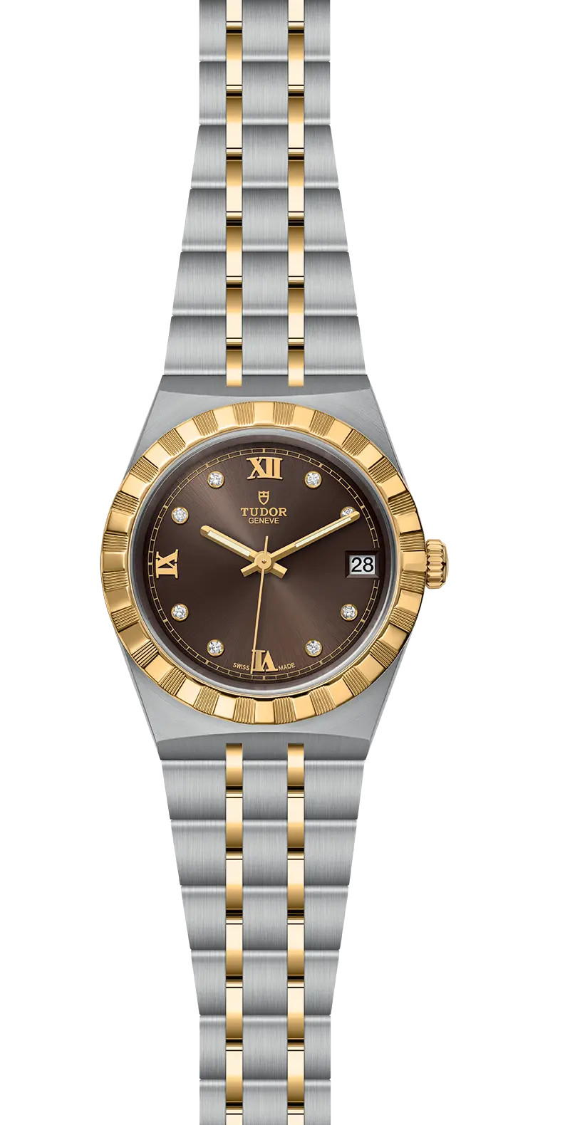 TUDORTUDOR Royal帝舵皇家系列磨光及磨砂钢表壳，直径34毫米 - M28403-0009 at Cortina Watch Malaysia