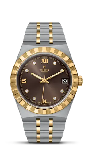 TUDORTUDOR Royal帝舵皇家系列磨光及磨砂钢表壳，直径34毫米 - M28403-0009 at Cortina Watch Malaysia