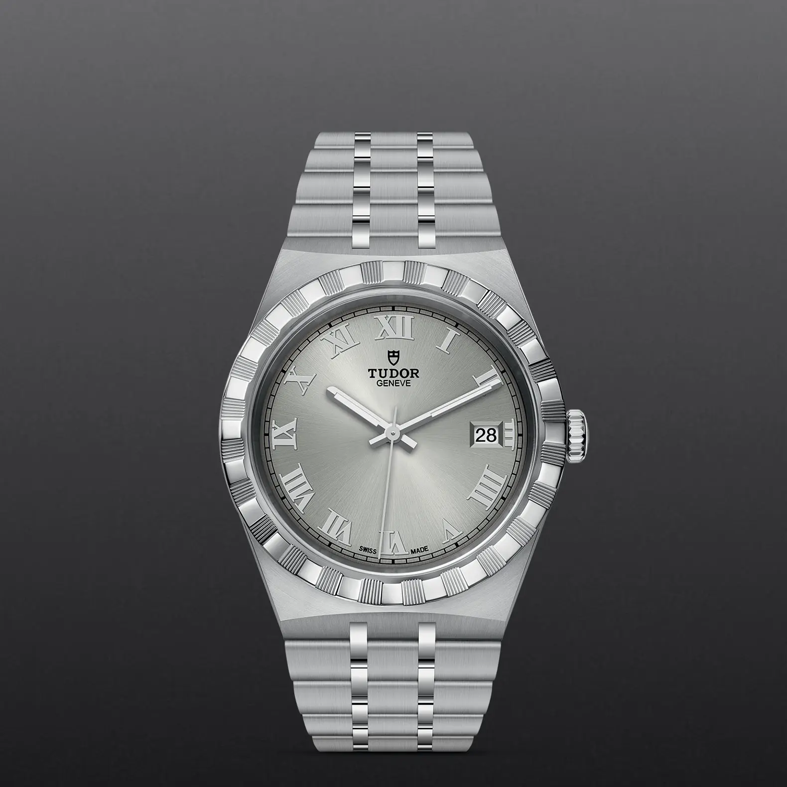 TUDORTUDOR Royal帝舵皇家系列磨光及磨砂钢表壳，直径38毫米 - M28500-0001 at Cortina Watch Malaysia