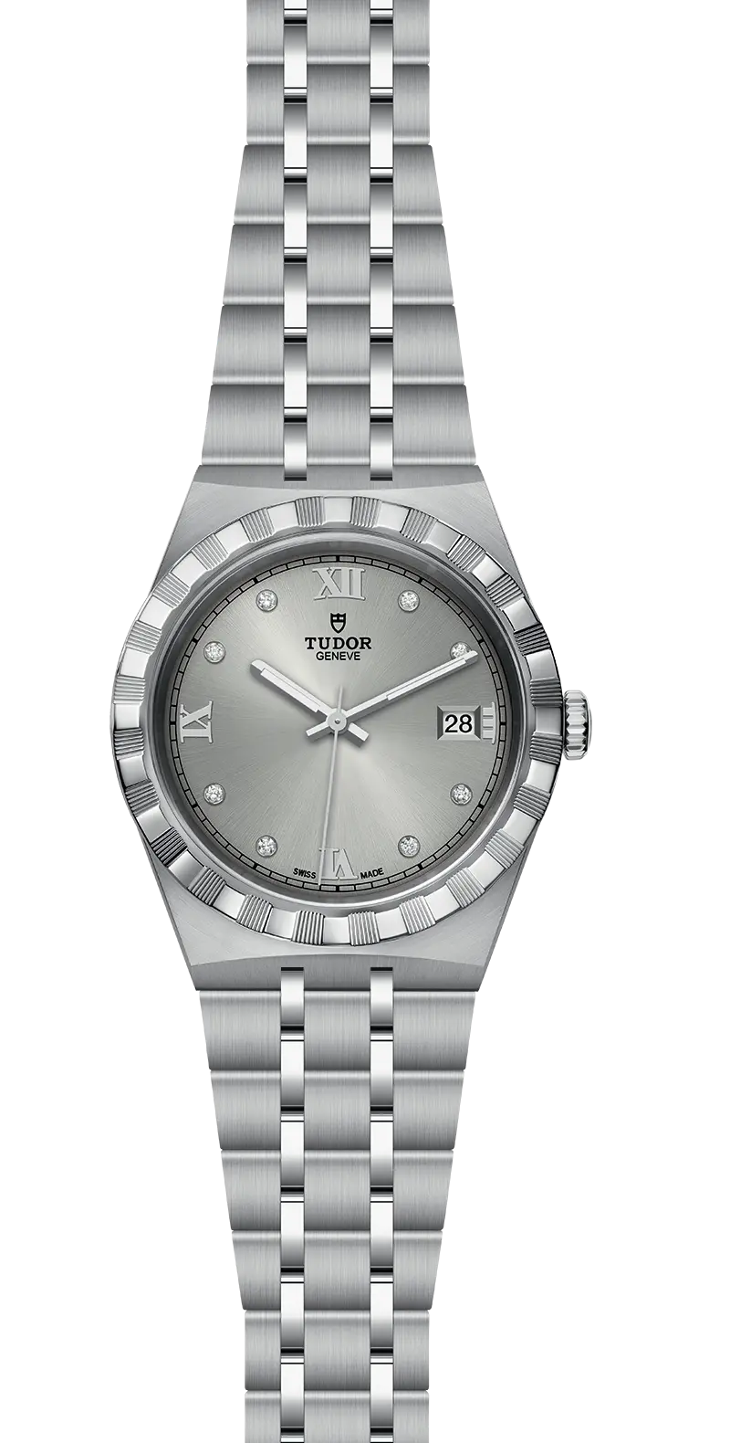 TUDORTUDOR Royal帝舵皇家系列磨光及磨砂钢表壳，直径38毫米 - M28500-0002 at Cortina Watch Malaysia