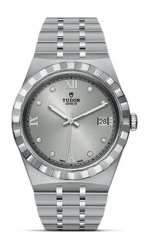 TUDORTUDOR Royal帝舵皇家系列磨光及磨砂钢表壳，直径38毫米 - M28500-0002 at Cortina Watch Malaysia