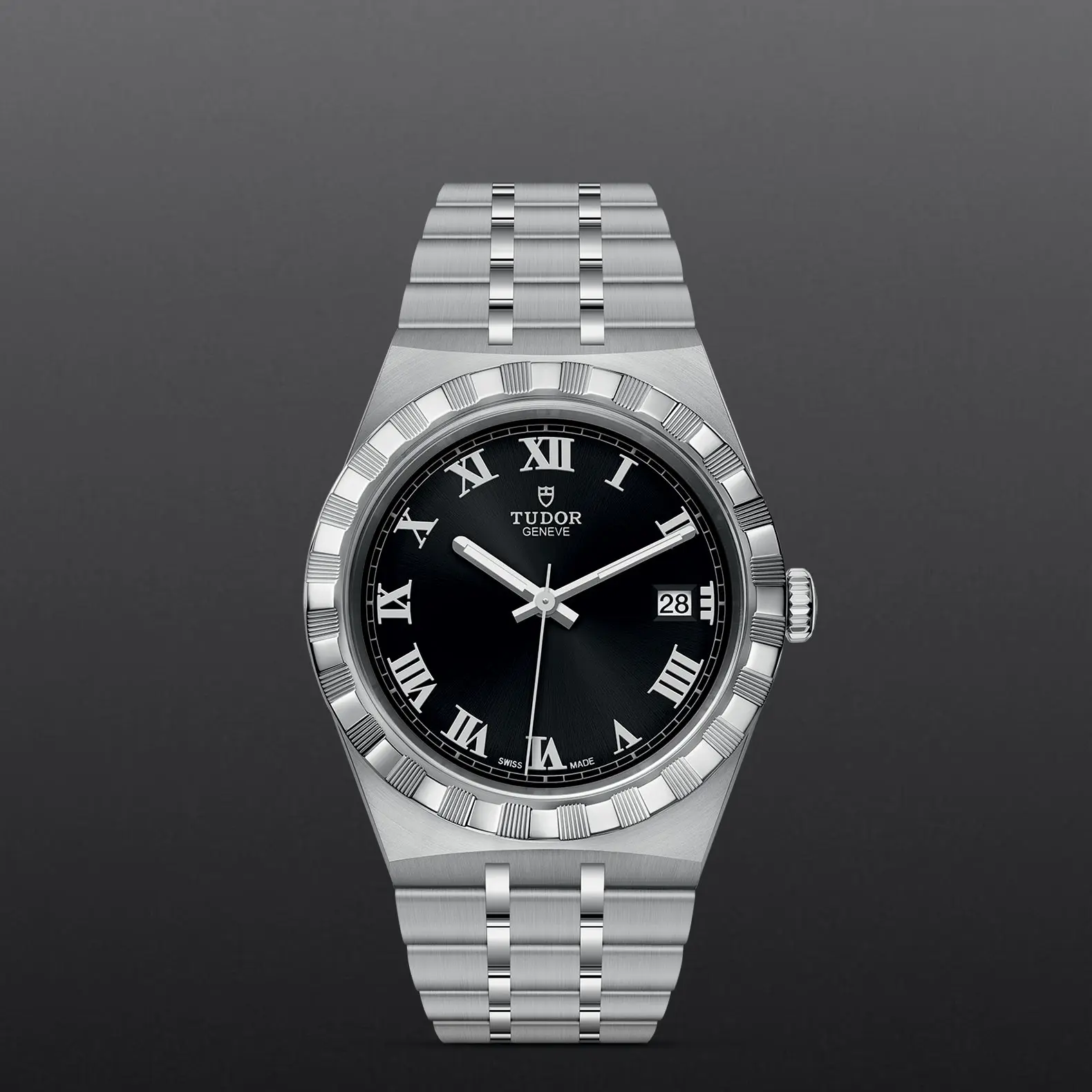 TUDORTUDOR Royal帝舵皇家系列磨光及磨砂钢表壳，直径38毫米 - M28500-0003 at Cortina Watch Malaysia