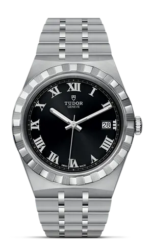 TUDORTUDOR Royal帝舵皇家系列磨光及磨砂钢表壳，直径38毫米 - M28500-0003 at Cortina Watch Malaysia