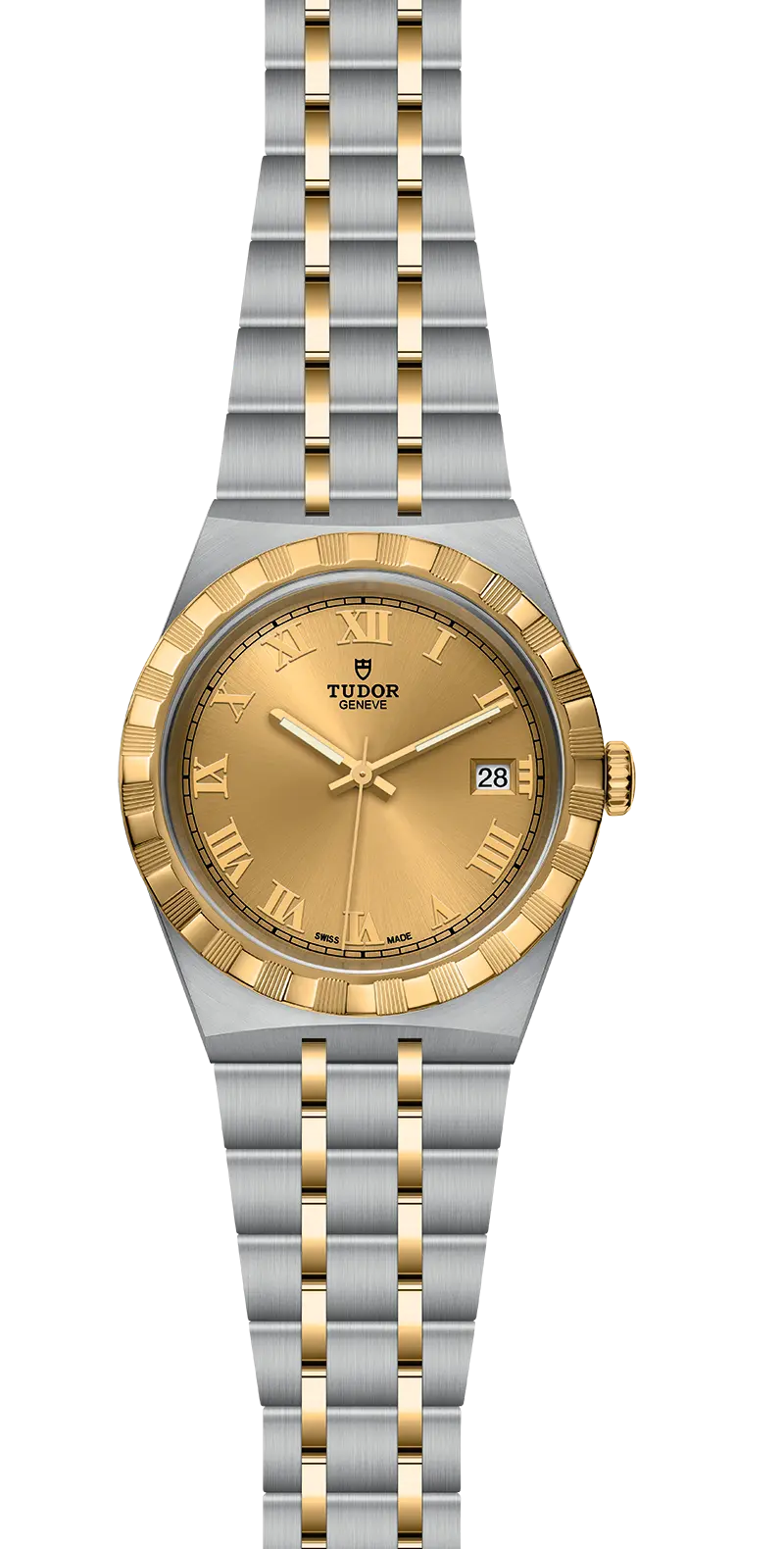 TUDORTUDOR Royal帝舵皇家系列磨光及磨砂钢表壳，直径38毫米 - M28503-0003 at Cortina Watch Malaysia