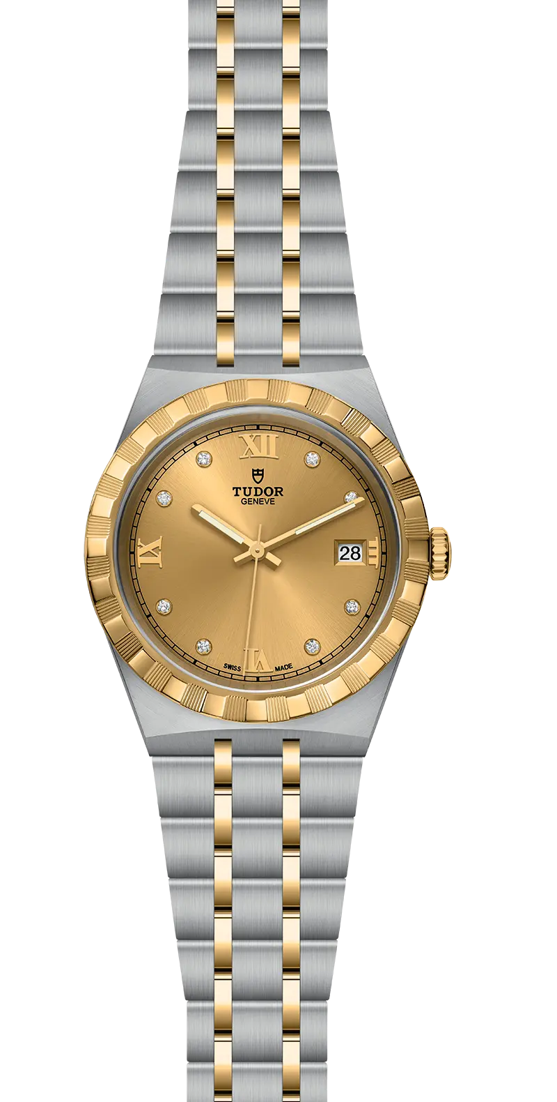 TUDORTUDOR Royal帝舵皇家系列磨光及磨砂钢表壳，直径38毫米 - M28503-0005 at Cortina Watch Malaysia
