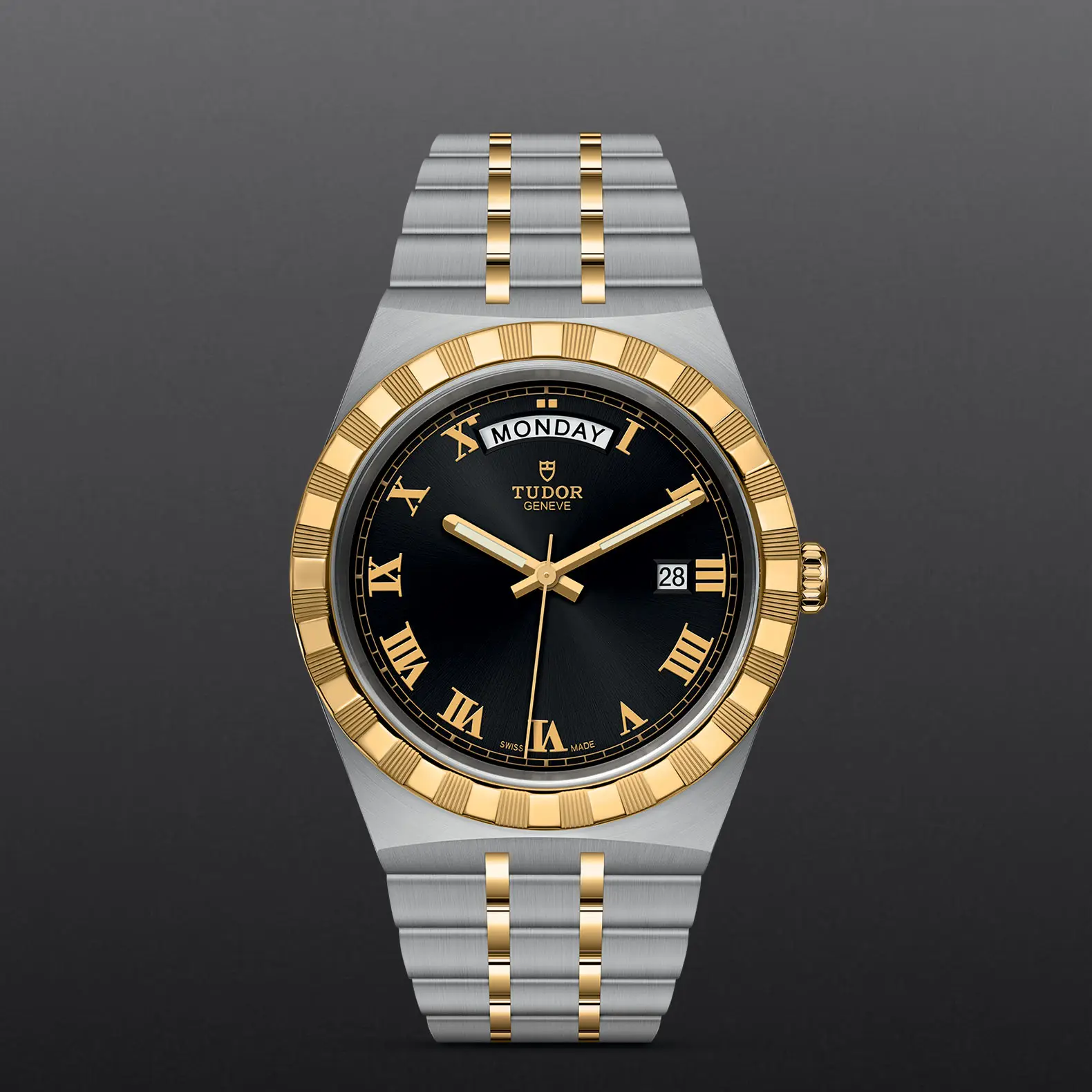 TUDORTUDOR Royal帝舵皇家系列磨光及磨砂钢表壳，直径41毫米 - M28603-0003 at Cortina Watch Malaysia