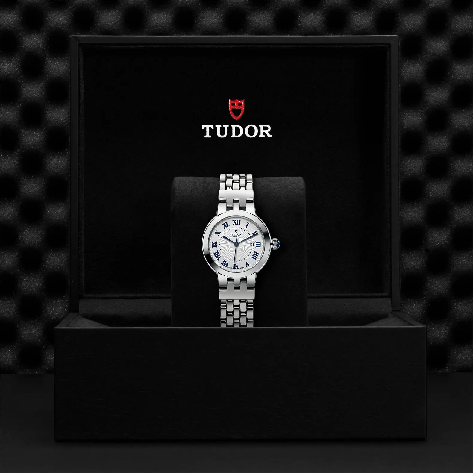 TUDOR玫瑰系列Clair de Rose磨光钢表壳，直径30毫米 - M35500-0001 at Cortina Watch Malaysia