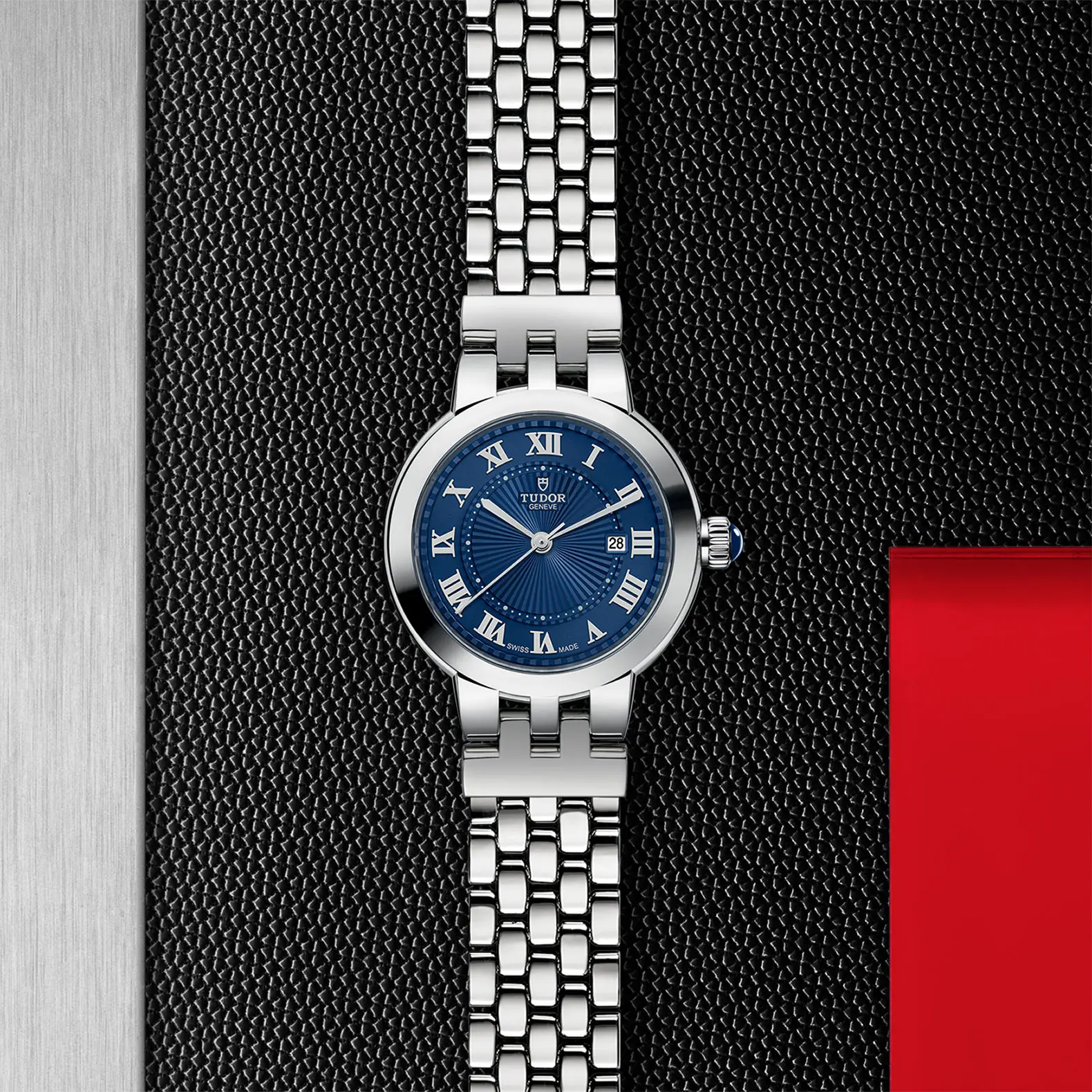 TUDOR玫瑰系列Clair de Rose磨光钢表壳，直径30毫米 - M35500-0009 at Cortina Watch Malaysia