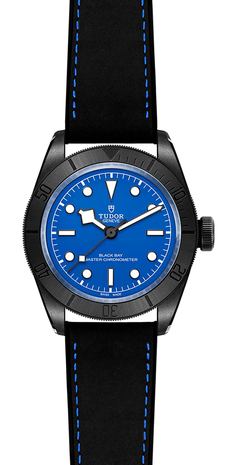 TUDORBlack Bay敢为之选微珠喷砂哑光黑色陶瓷表壳，一体成型中层表壳，直径41毫米  黑色PVD 316L钢配透明蓝水晶镜面底盖 - M79210CNU-0007 at Cortina Watch Malaysia