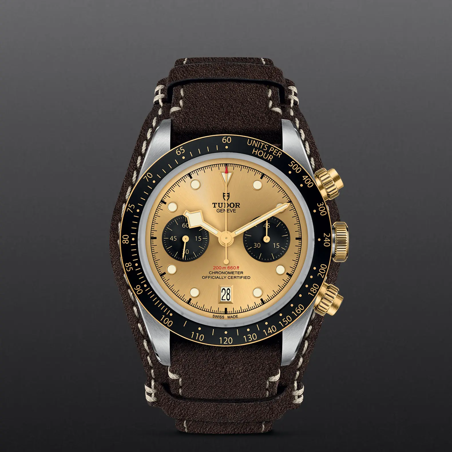 TUDOR碧湾计时型黄金钢款Black Bay Chrono磨光及磨砂钢表壳，直径41毫米 - M79363N-0008 at Cortina Watch Malaysia
