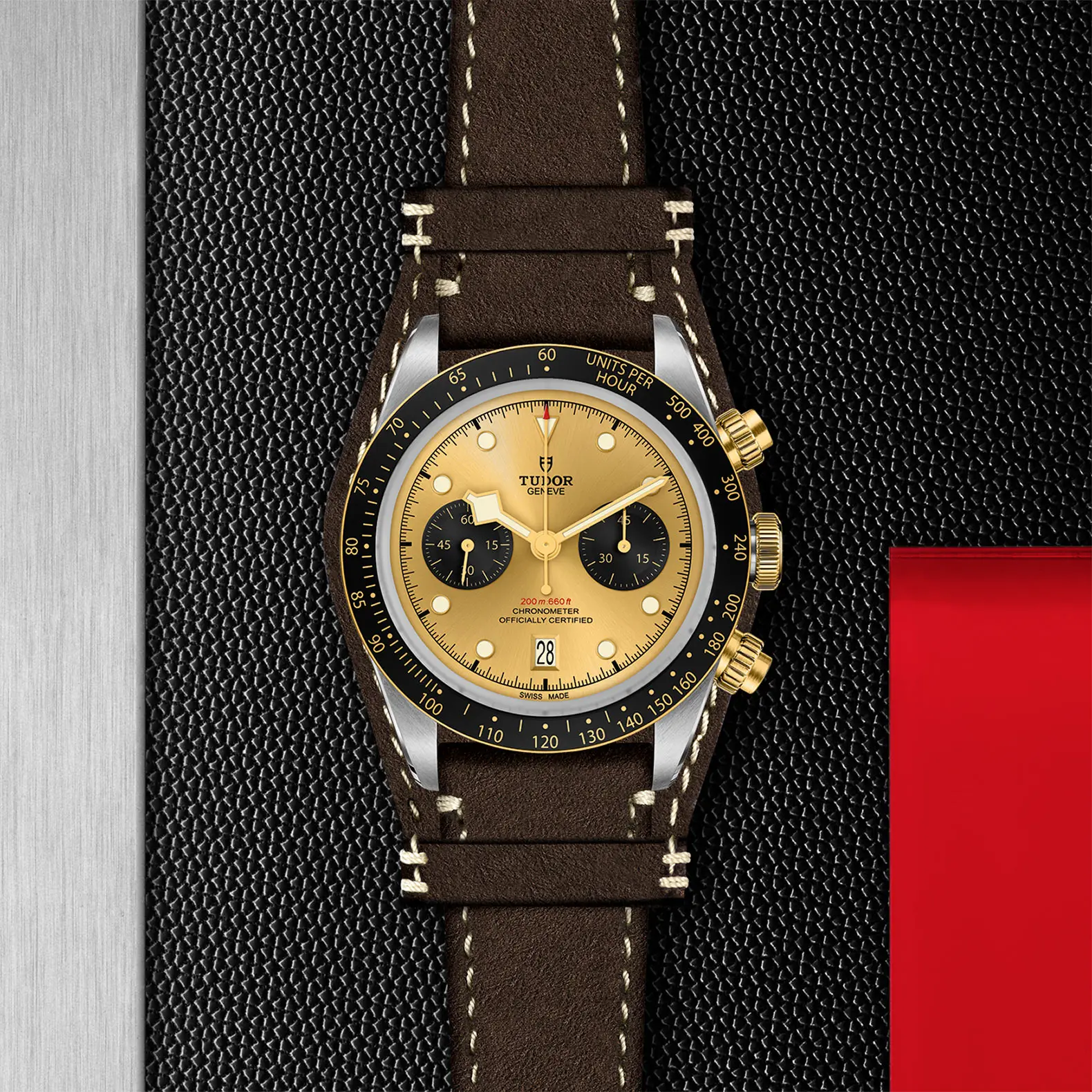 TUDOR碧湾计时型黄金钢款Black Bay Chrono磨光及磨砂钢表壳，直径41毫米 - M79363N-0008 at Cortina Watch Malaysia