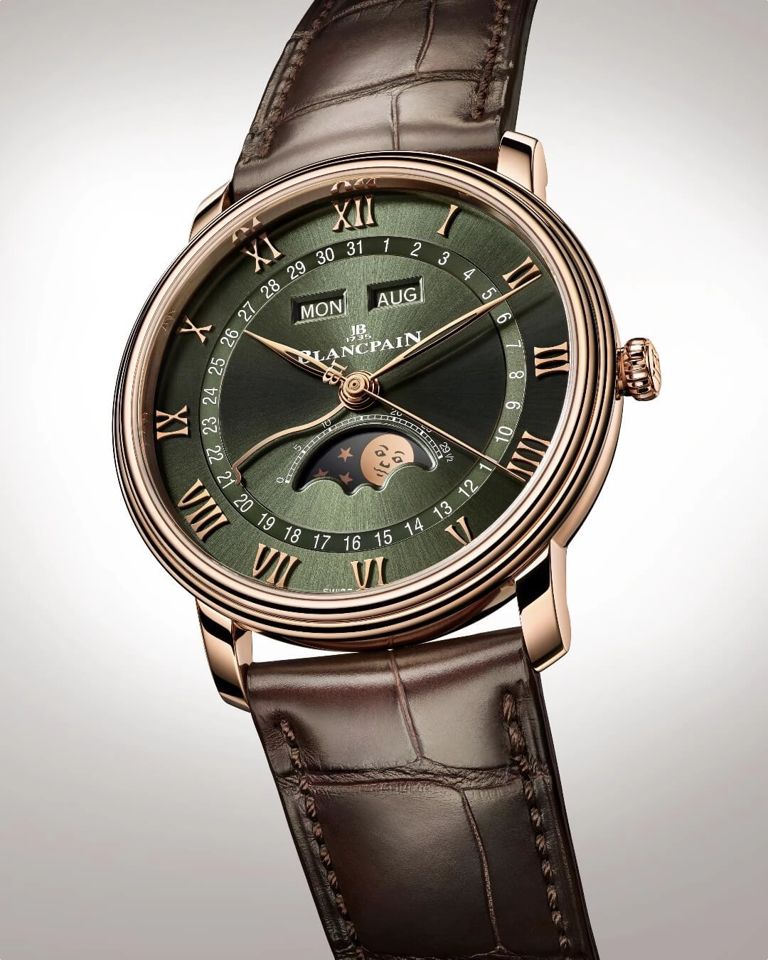 The deep green shade of Vallée de Joux fir trees takes root in the Villeret collection - Cortina Watch Malaysia