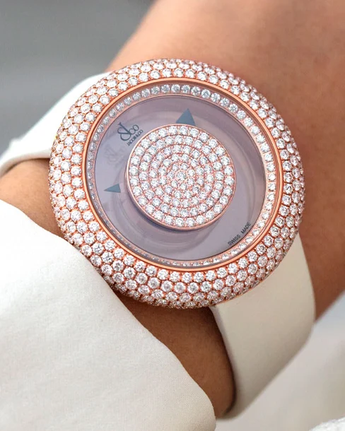 Brilliant Mystery Pave Diamonds Rose Gold (38mm) - Cortina Watch Malaysia