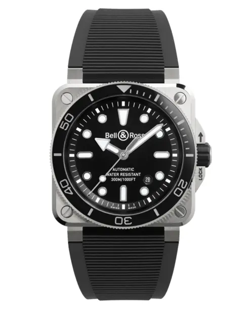 BR 03 Diver Black Steel - Cortina Watch Malaysia