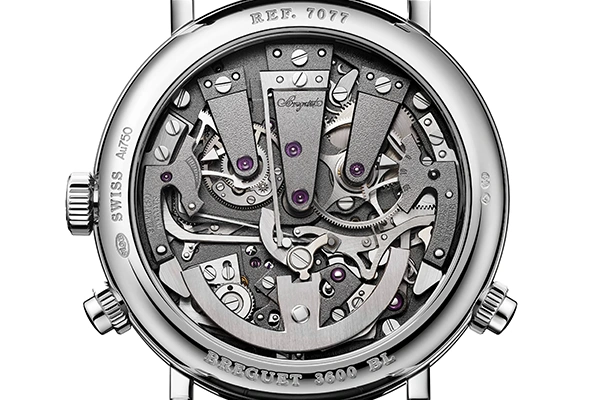 A symmetry accented by “Breguet blue”