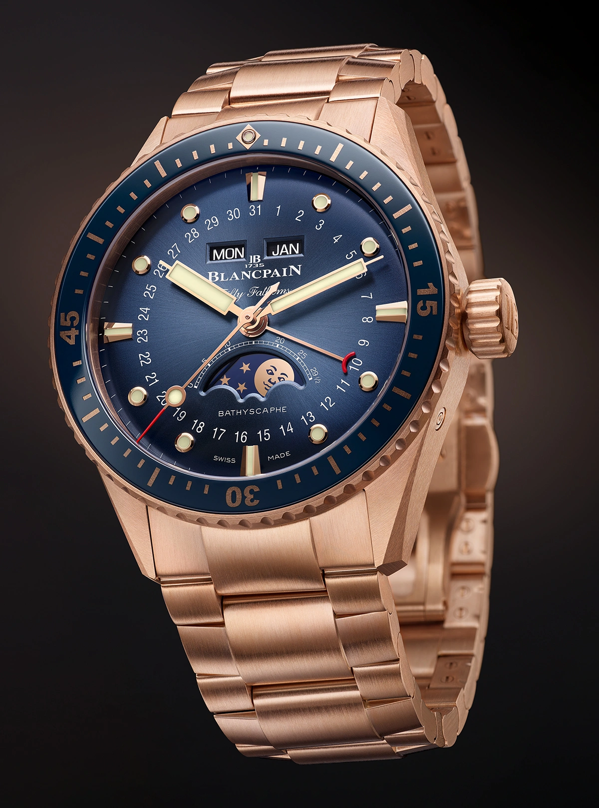 The Fifty Fathoms Bathyscaphe Goes Full Gold - Cortina Watch Malaysia