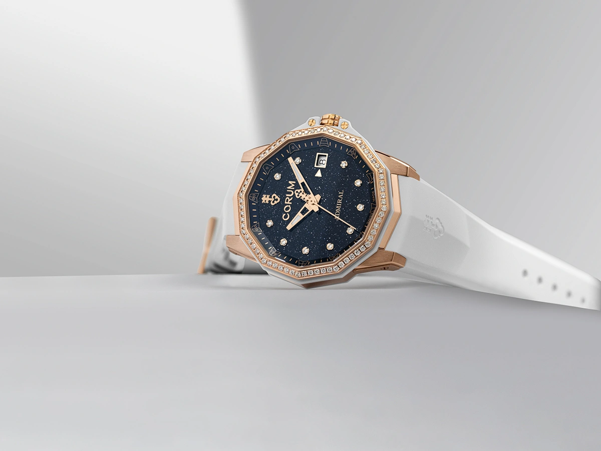 Admiral 38 18k Rose Gold Malachite – Aventurine