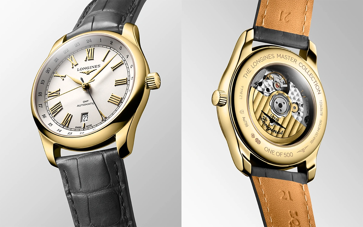 The Longines Master Collection Brings New Exclusive GMT Models in Gold - Cortina Watch Malaysia