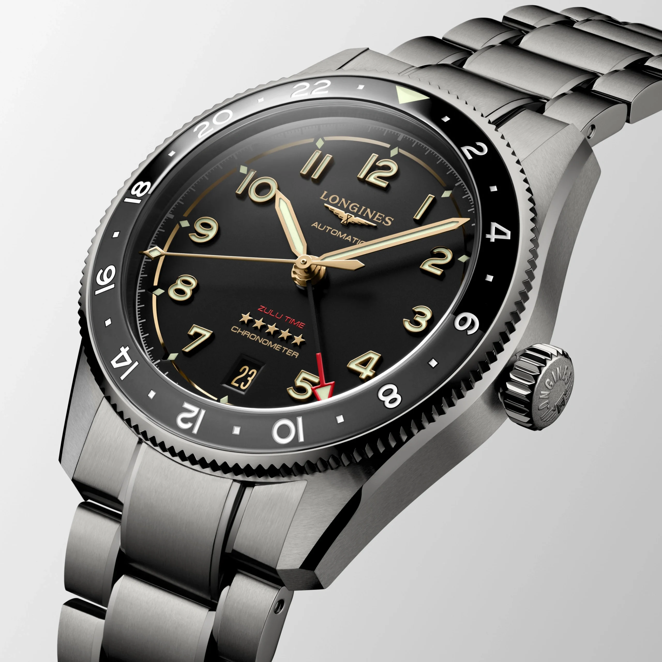 The Longines Spirit Zulu Time Goes Titanium - Cortina Watch Malaysia