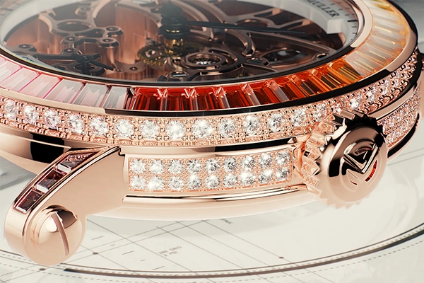 Franck Muller Presents The Round Skeleton Baguette 31 - Cortina Watch Malaysia