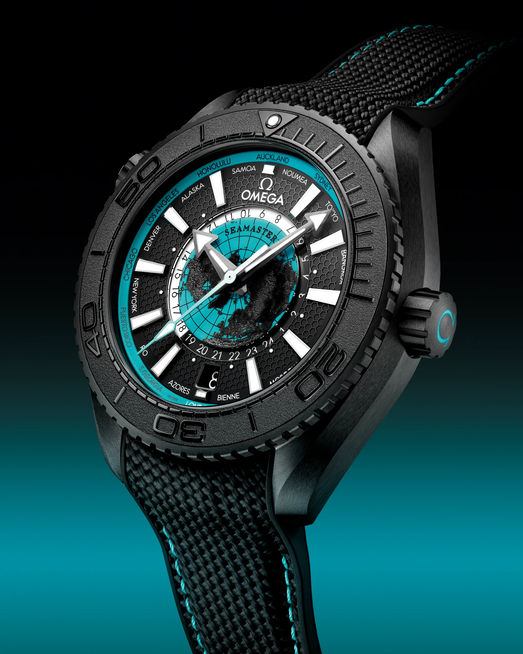 OMEGA Introduces the New Seamaster Planet Ocean Worldtimer in Two Distinctive Colours - Cortina Watch Malaysia