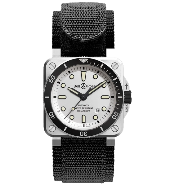 BR 03-92 Diver White - Cortina Watch Malaysia