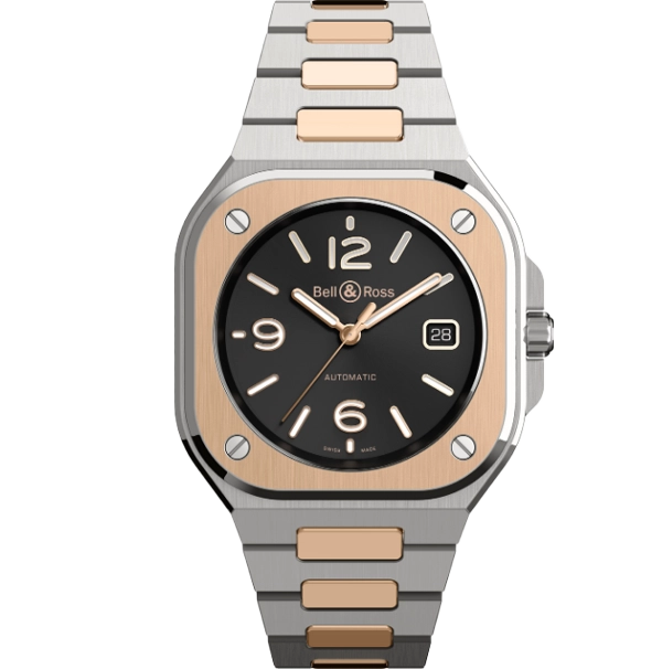 BR 05 Black Steel & Gold - Cortina Watch Malaysia