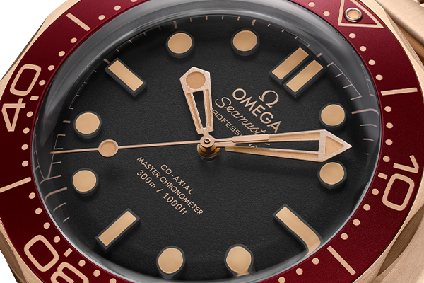 The OMEGA Seamaster Diver 300M In Bronze Gold and Burgundy - Cortina Watch Malaysia