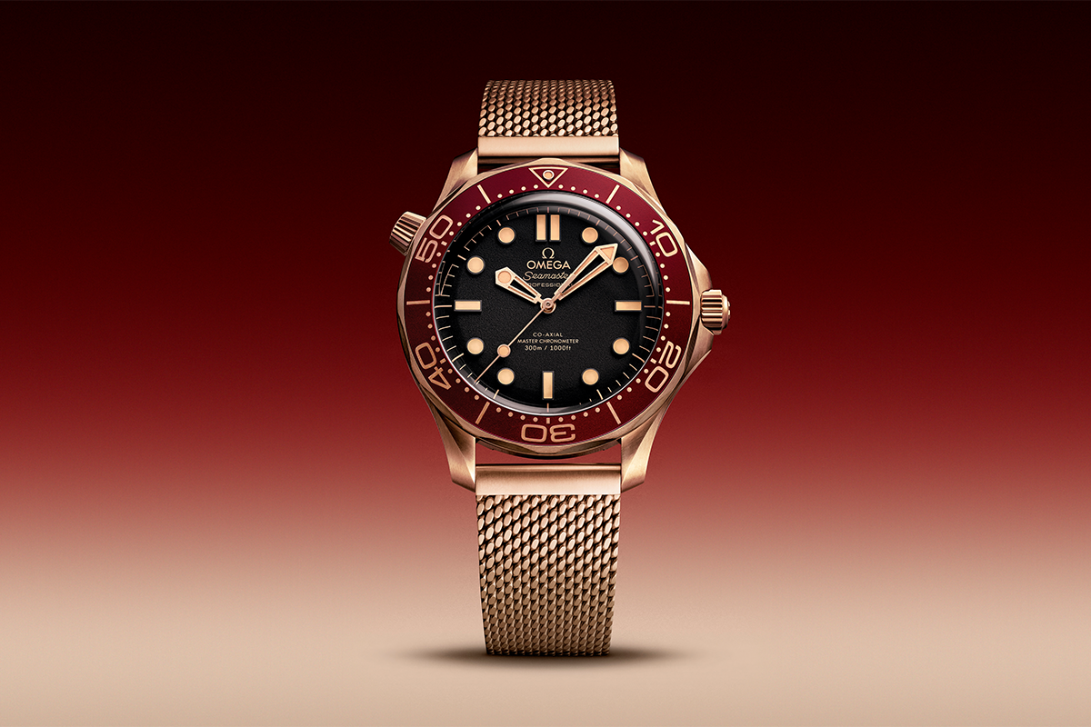 The OMEGA Seamaster Diver 300M In Bronze Gold and Burgundy - Cortina Watch Malaysia