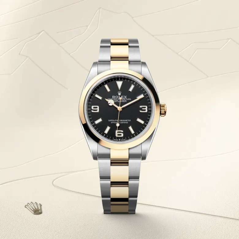 Rolex Explorer in Yellow Rolesor - combination of Oystersteel and yellow gold,  - Cortina Watch Malaysia