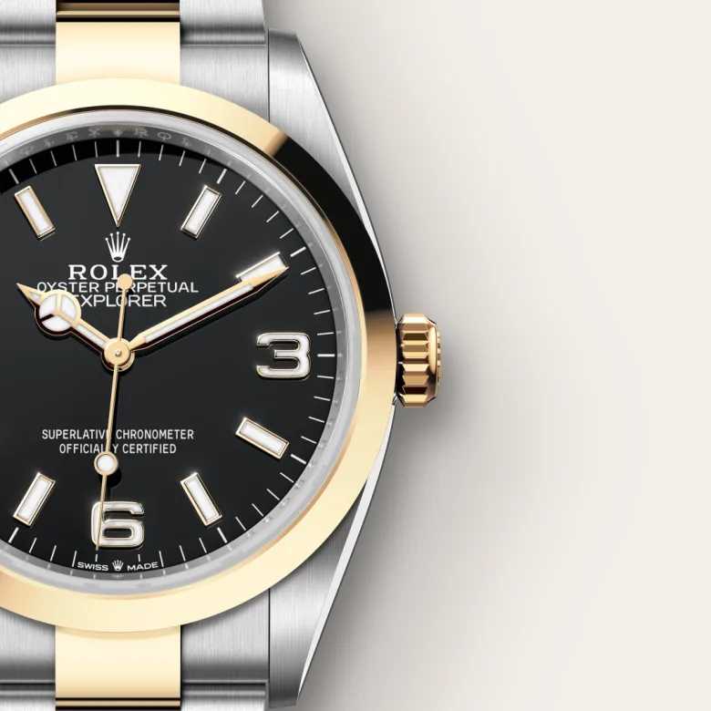 Rolex Explorer in Yellow Rolesor - combination of Oystersteel and yellow gold,  - Cortina Watch Malaysia
