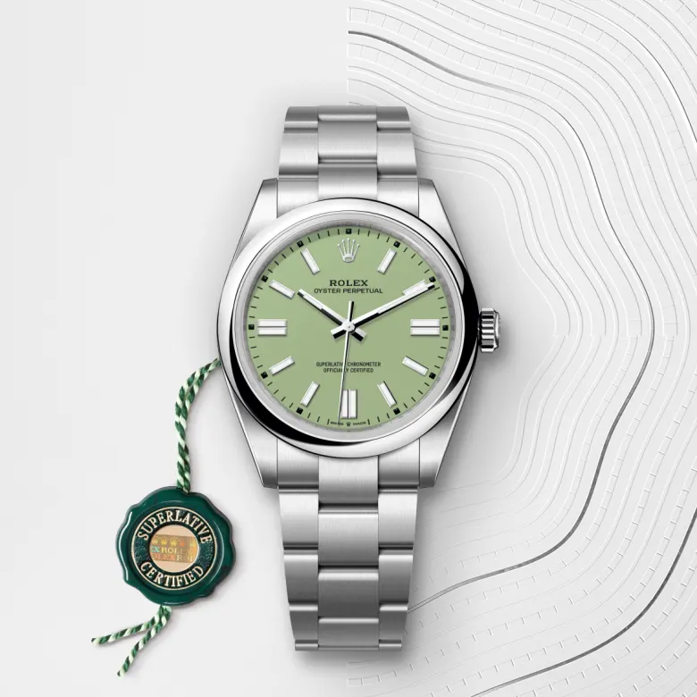 Rolex Oyster Perpetual in Oystersteel, M134300-0006 - Cortina Watch Malaysia